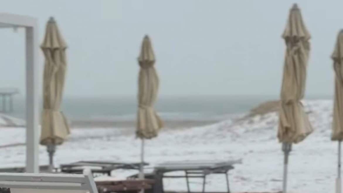 Sogar in Lignano - Schneeflocken verzauberten am Dreikönigstag