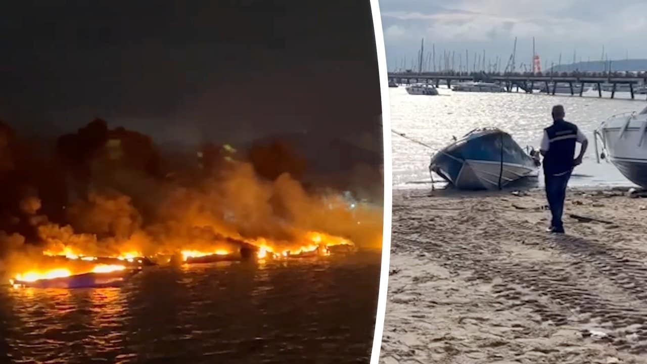 In Urlaubsparadies - 22 Boote gehen nach Explosion in Flammen auf
