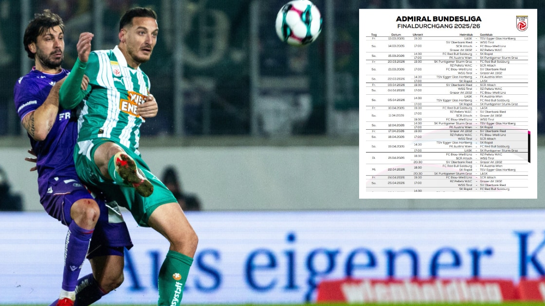 Brisante nächste Runde - Spielplan ist da! Rapid freut sich auf Derby-Fans