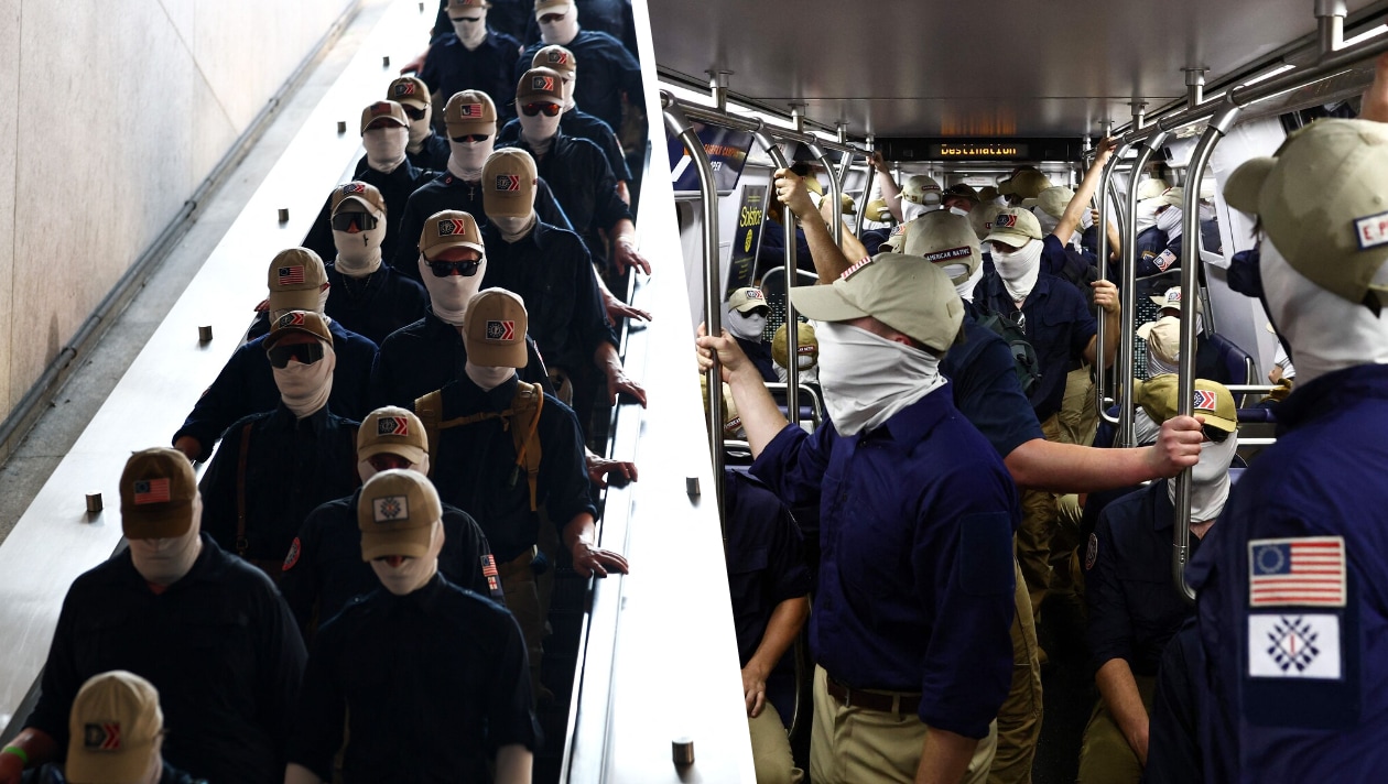 Umtriebe in U-Bahn - Rechtsextreme vermummte Miliz schockt Washington