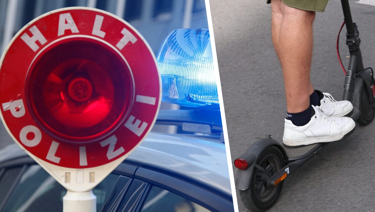 Burschen gestoppt - E-Scooter-Raser mit fast 80 km/h auf Bundesstraße