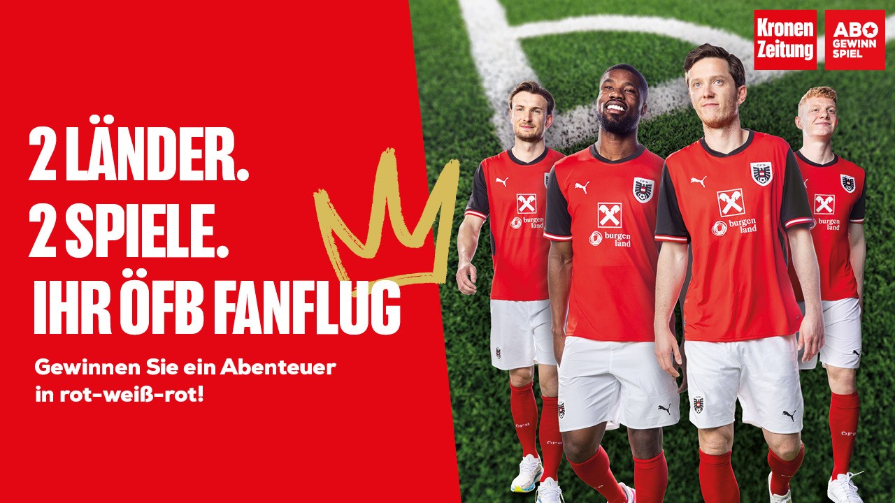 Für Abonnenten - Die „Krone“ fliegt Sie zum Länderspiel-Doppelpack