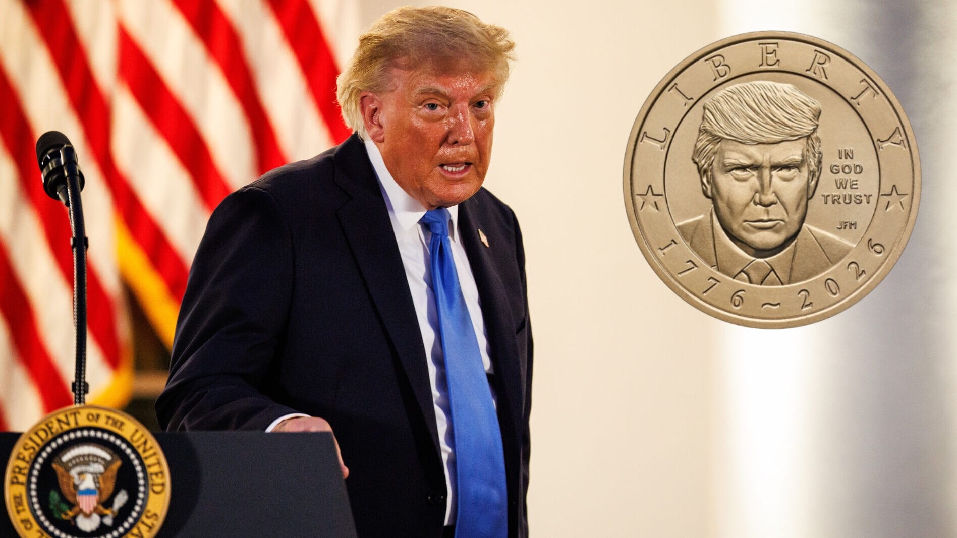 Wie Europas Könige - Trump ließ sein Konterfei auf Münzgeld prägen